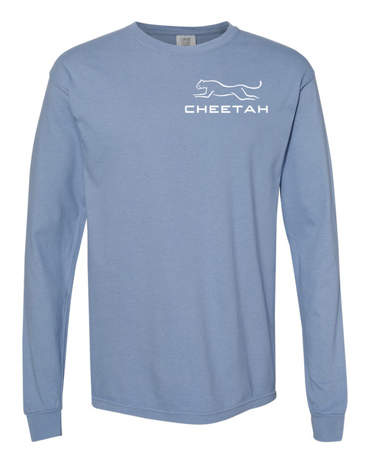 Washed Denim Cheetah 100% Quality Cotton Long Sleeve