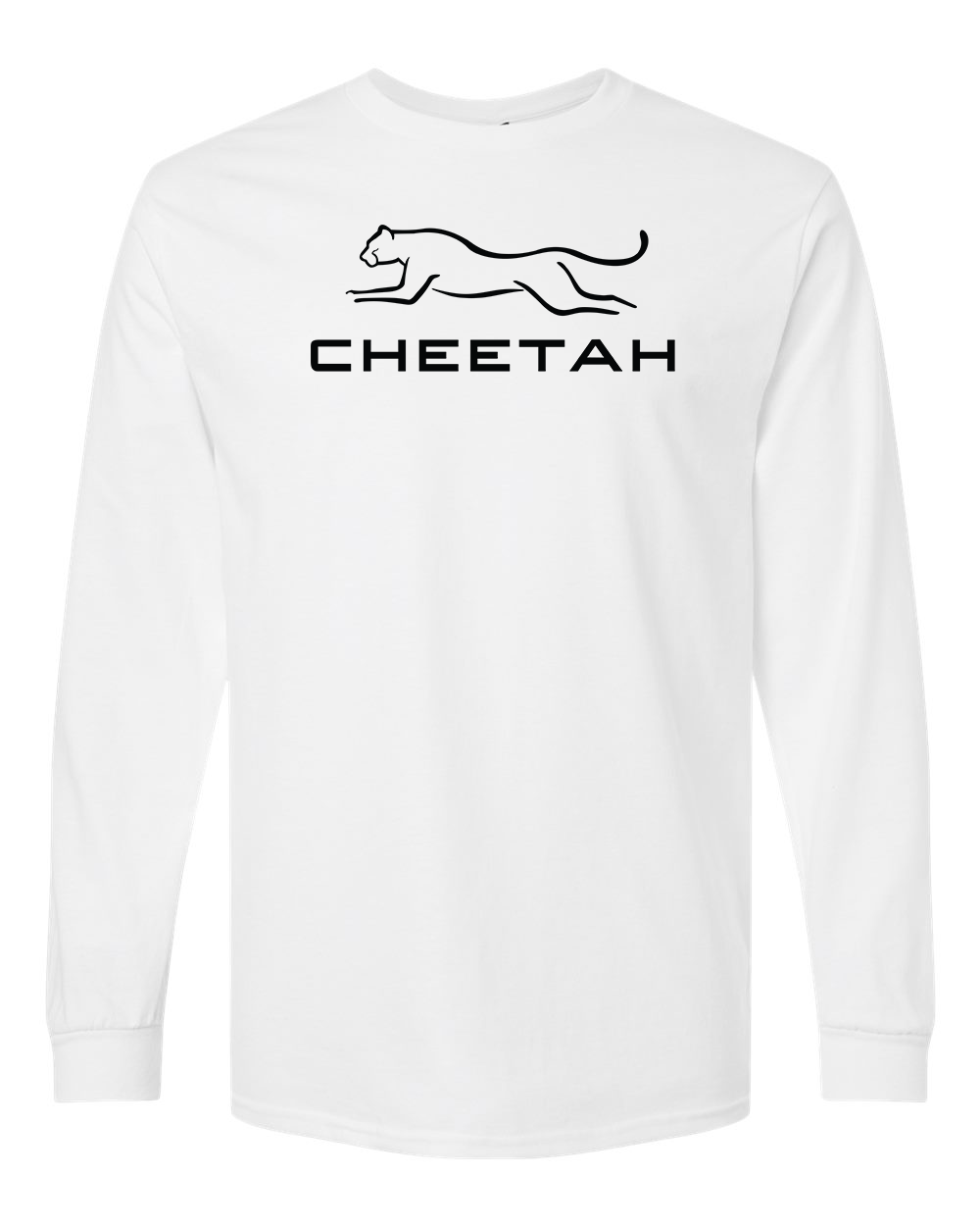White Cheetah 100% Quality Cotton Long Sleeve (Full Chest)