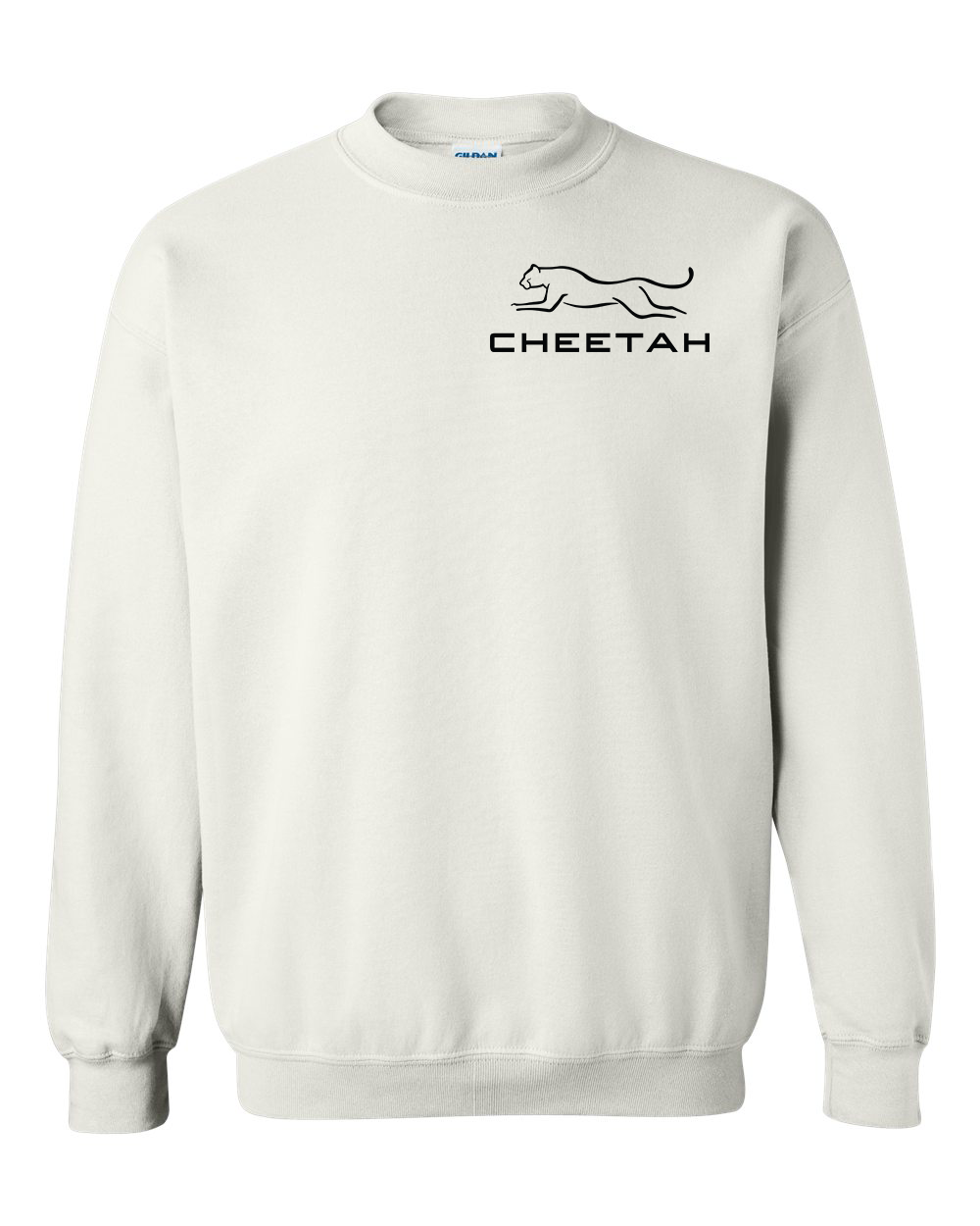 White Cheetah 100% Quality Cotton Crewneck Sweatshirt