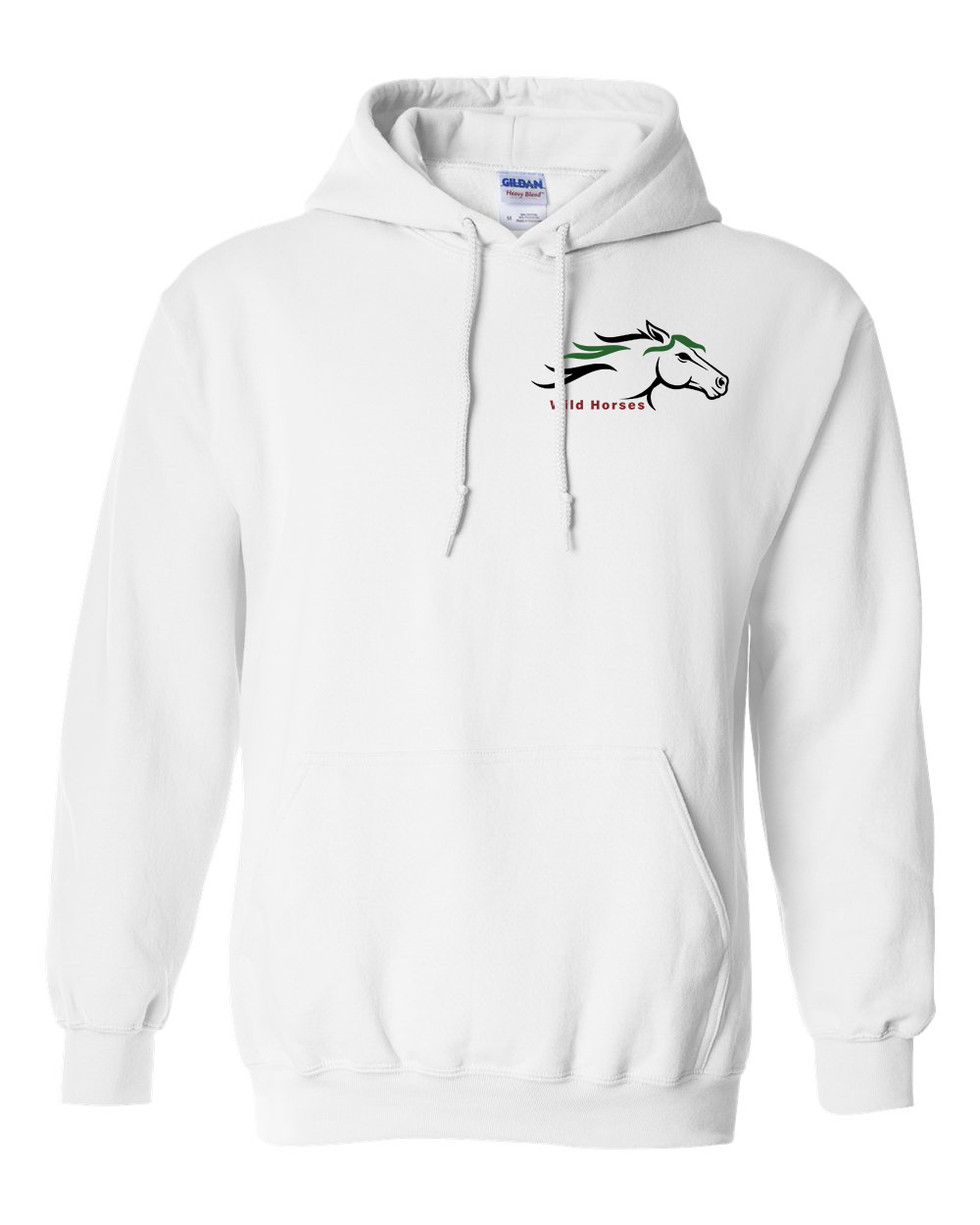 White Wild Horses 100% Quality Cotton Hoodie