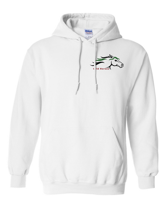 White Wild Horses 100% Quality Cotton Hoodie