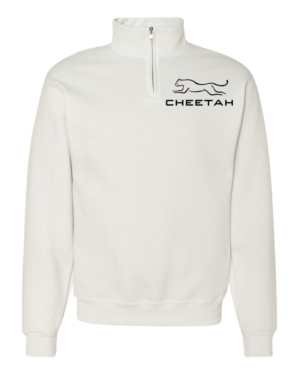White Cheetah 100% Quality Cotton Quarter-Zip