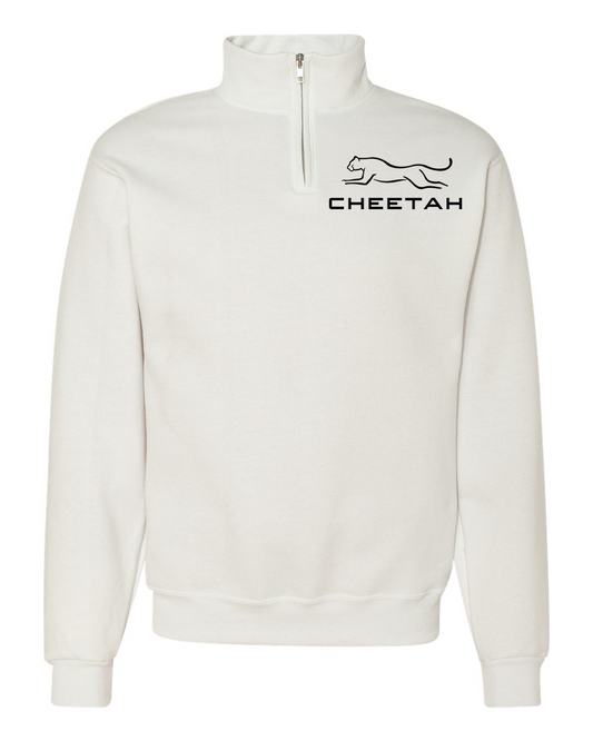 White Cheetah 100% Quality Cotton Quarter-Zip