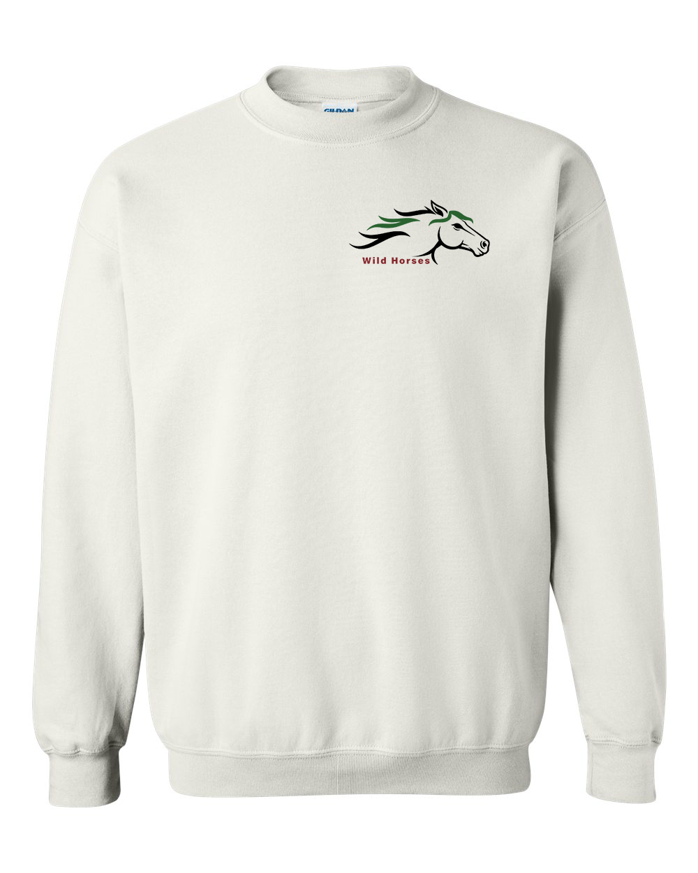 White Wild Horses 100% Quality Cotton Crewneck Sweatshirt