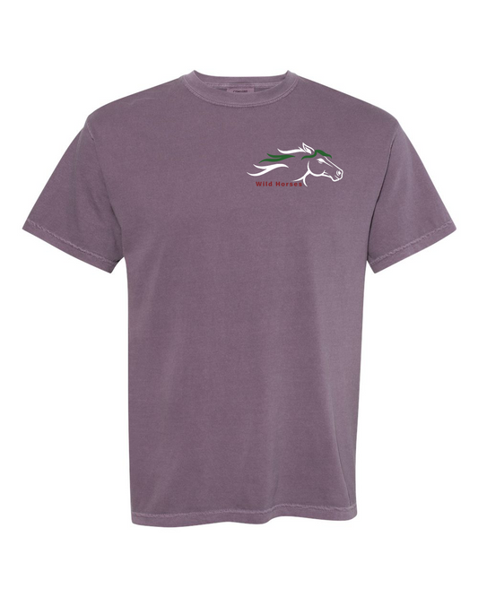 Wine Wild Horses 100% Quality Cotton Short Sleeve